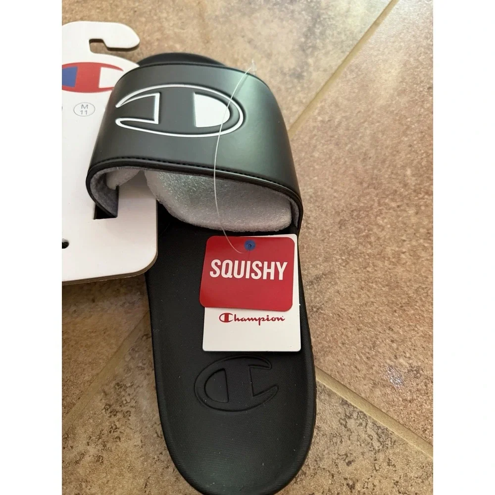Men's Champion IPO Squish Slide Sandles Black Size 11 NWT